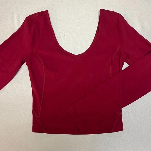 lululemon athletica Deep Red Long Sleeve Top - Picture 2 of 3